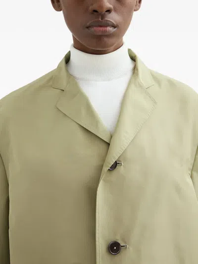Jil Sander Button Technical Jacket In Green