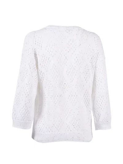 Peserico Openwork Sweater In White