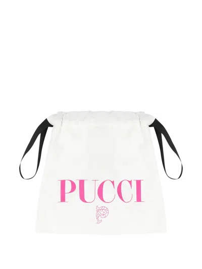 Pucci Junior Striped Scrunchie In Pink