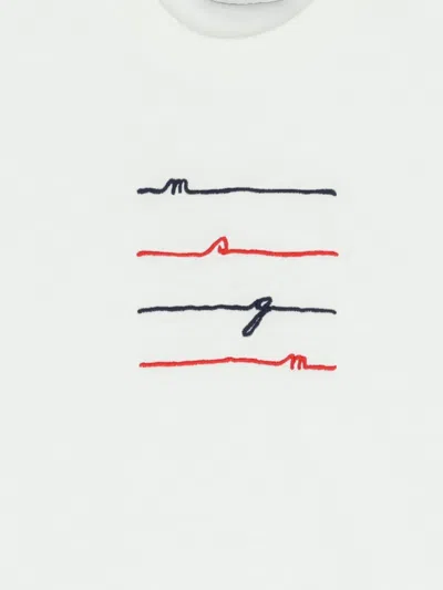 Msgm Logo-embroidered T-shirt In White