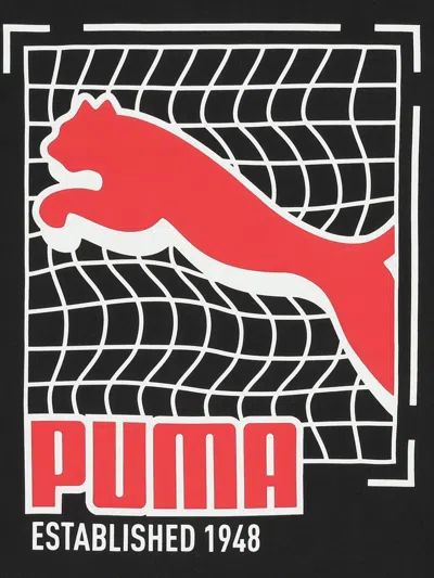 Puma Logo-print T-shirt In Black