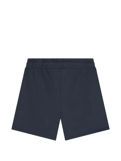 Msgm Embroidered Shorts In Blue