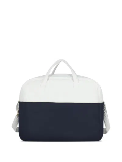 Escada Embroidered Two-tone Changing Bag In White