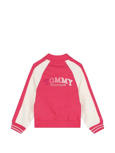 Tommy Hilfiger Junior Buttoned Bomber Jacket In Pink