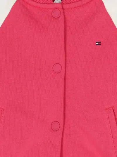 Tommy Hilfiger Junior Buttoned Bomber Jacket In Pink