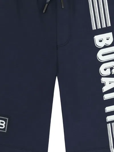 Bugatti Drawstring-waist Logo Shorts In Blue