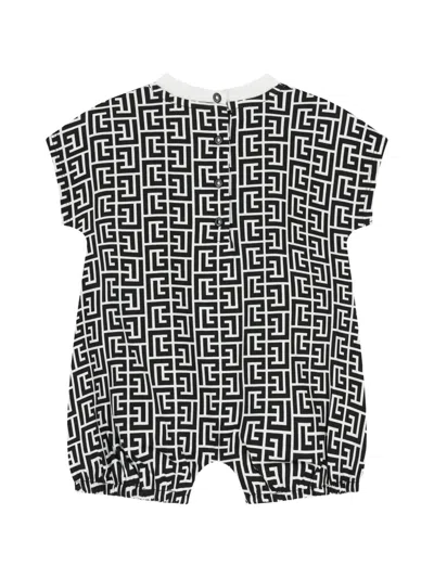 Balmain Monogram Jumpsuit In Black