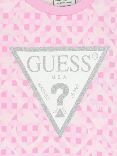 Guess Geometric-pattern Sweatshirt In Pink