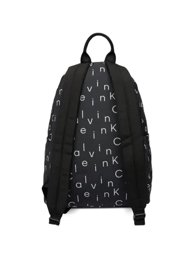 Calvin Klein Logo-print Backpack In Black