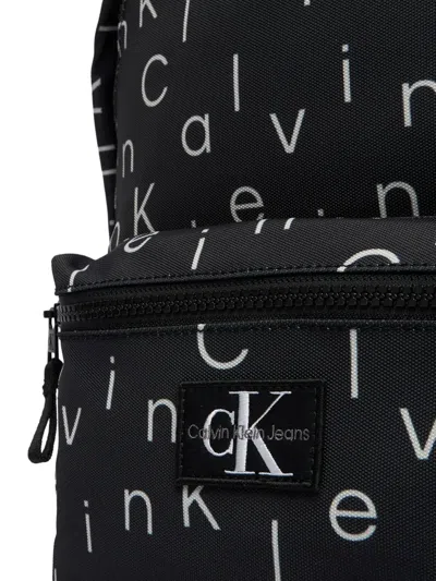 Calvin Klein Logo-print Backpack In Black