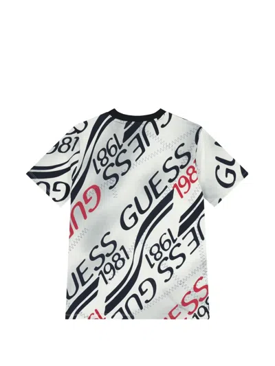 Guess Logo-pattern T-shirt In Multi