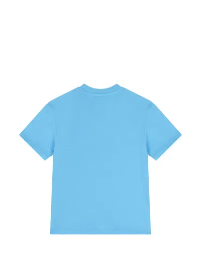 Msgm Logo-print T-shirt In Blue