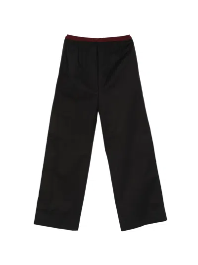 Plan C Elasticated Trousers In Black