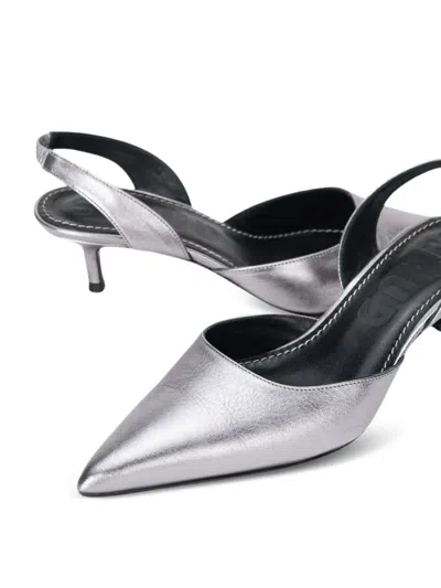 Staud Women's Sebastian Slingback Pumps In Pewter In Gray