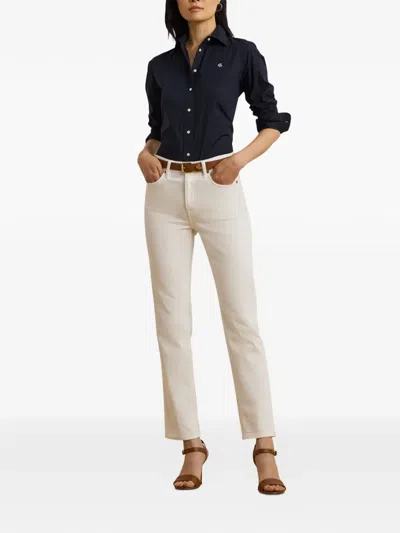 Ralph Lauren Button Front Shirt In Blue