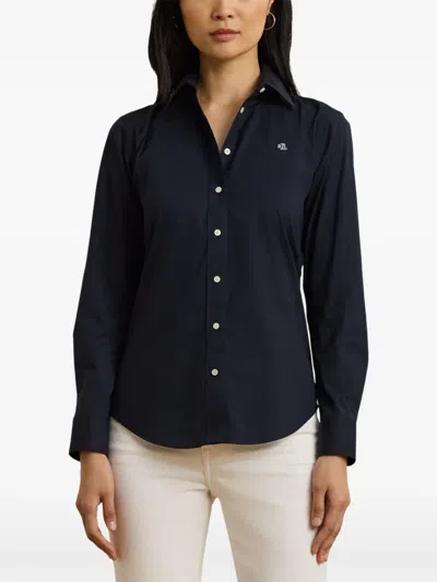 Ralph Lauren Button Front Shirt In Blue