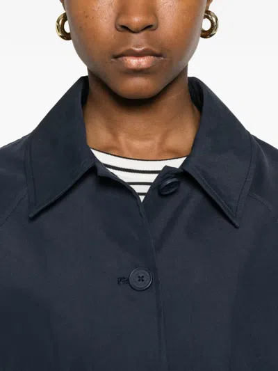 Ottod'ame Buttoned Flap-pocket Jacket In Blue