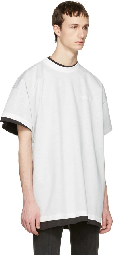 Shop Vetements White Hanes Edition Oversized Double Securite T-shirt