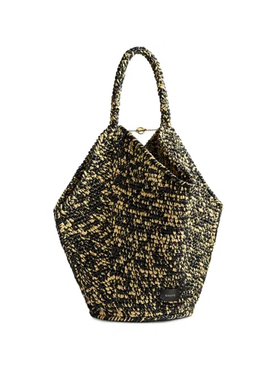Khaite Lotus Medium Viscose Raffia Tote Bag In Multi