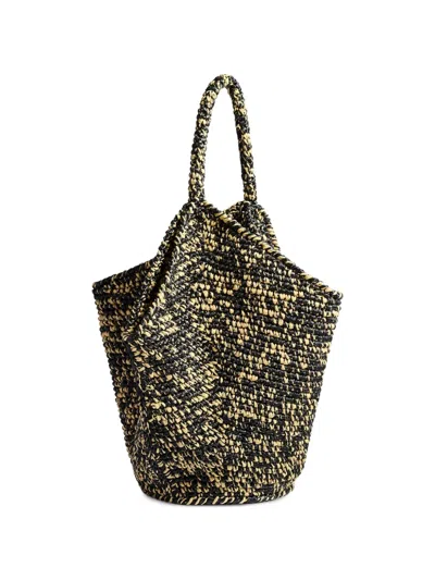 Khaite Lotus Medium Viscose Raffia Tote Bag In Multi