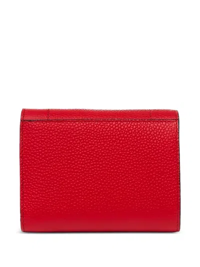 Lancel Ninon Compact Wallet In Red