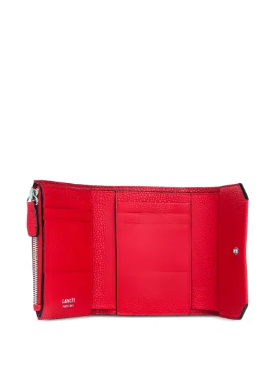 Lancel Ninon Compact Wallet In Red