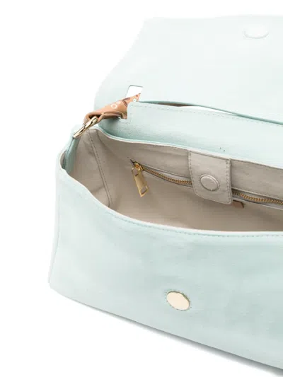 Orciani Light Blue Sveva Medium Satchel In Blue