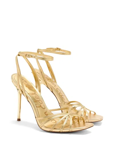 Sam Edelman Lili Heels Amber Gold Leather In Multi