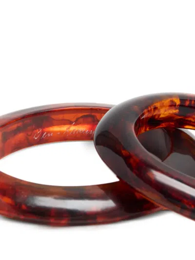 Ben-amun Tortoise Bangles In Brown