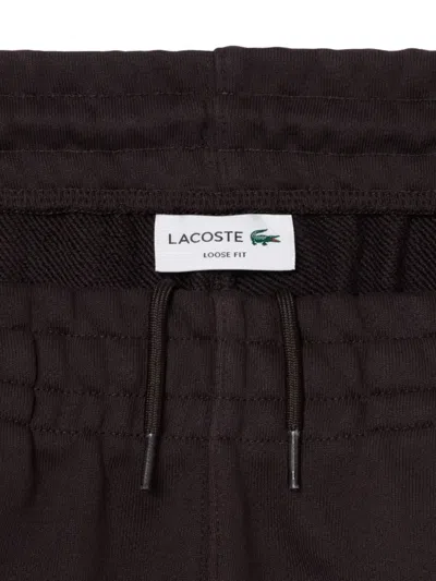 Lacoste Drawstring Track Pants In Burgundy