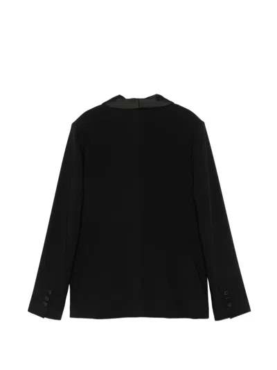 D Exterior Shawl-collar Jacket In Black