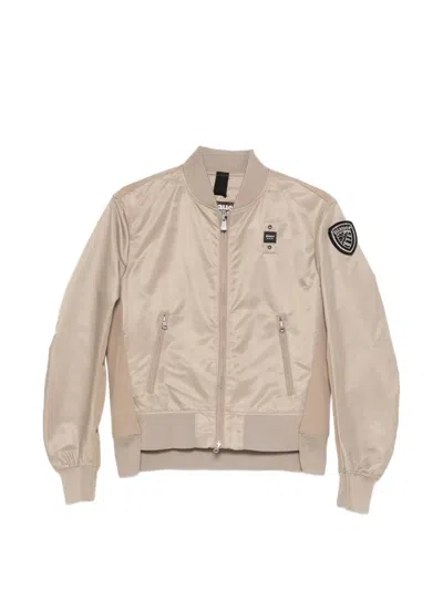 Blauer Patch Bomber Jacket In Brown