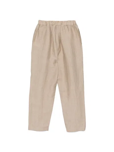 Alpha Studio Elasticated Trousers In Brown