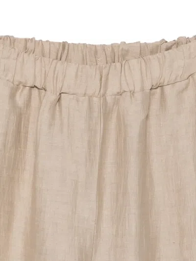 Alpha Studio Elasticated Trousers In Brown