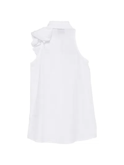 Alpha Studio Ruffled Shirt In White
