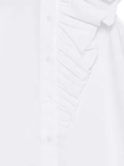 Alpha Studio Ruffled Shirt In White