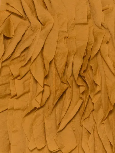 Alpha Studio Ruffled Top In Brown