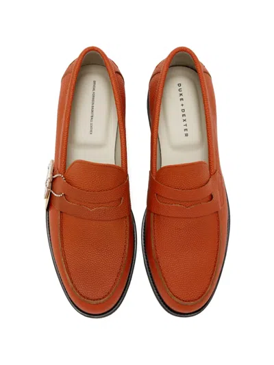 Duke & Dexter Basketball Penny Loafers In Brown