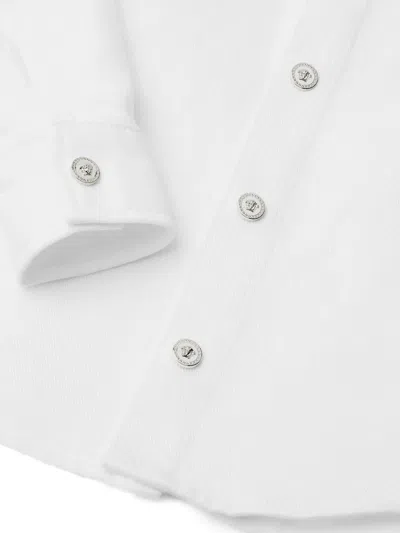 Versace Buttoned Pocket Jacket In White