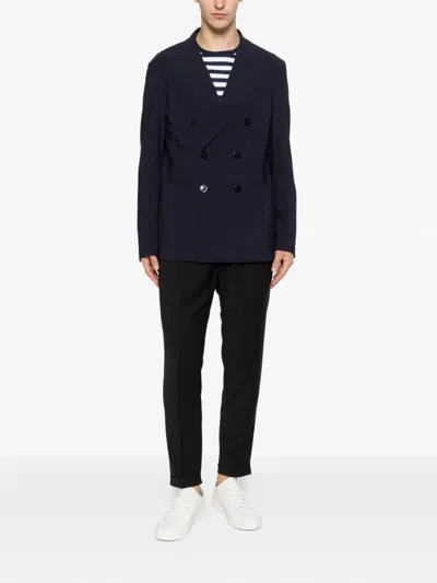 P.m.d.s Double-breasted Blazer In Black