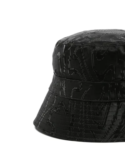 Rains Patterned Bucket Hat In Black