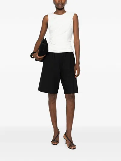 Marsēm Ruched Draped Top In White