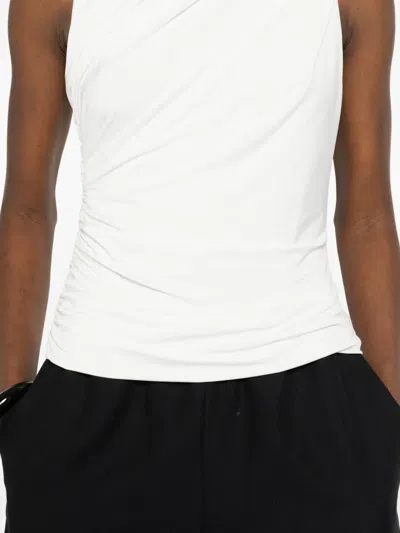 Marsēm Ruched Draped Top In White