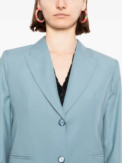 Blaklace Button-up Blazer In Blue