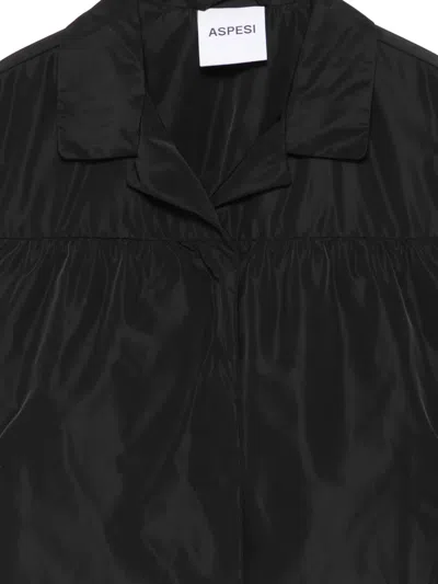 Aspesi Buttoned Long-sleeve Jacket In Black