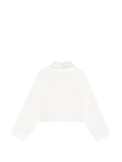 Plan C Sequin-detail Pocket Jacket In White