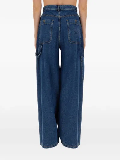 Etro Belt-loop Buttoned Jeans In Blue