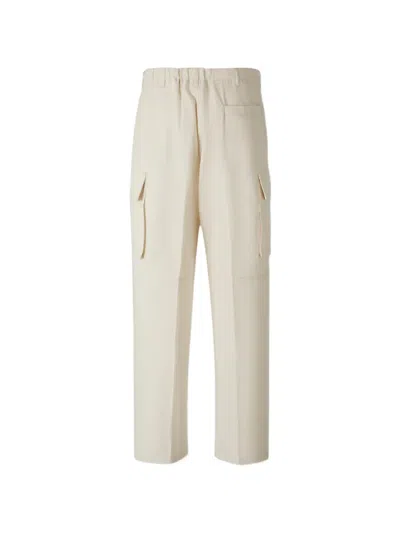 Lardini Elasticated Cargo Trousers In Neutral