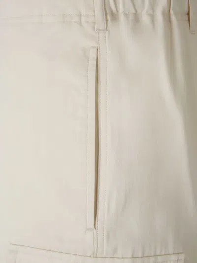 Lardini Elasticated Cargo Trousers In Neutral