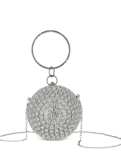 Escada Beaded Chain Bag In Silver